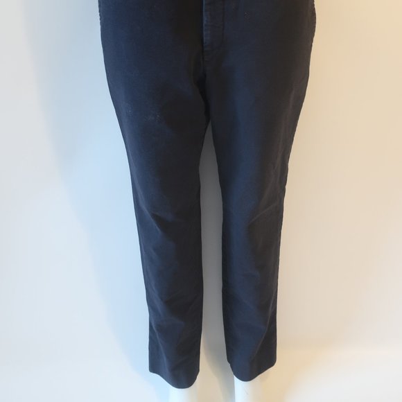 Womens Chloe Blue Cotton Linen Blend Flat Front Pants 38 US/M * - Picture 5 of 10